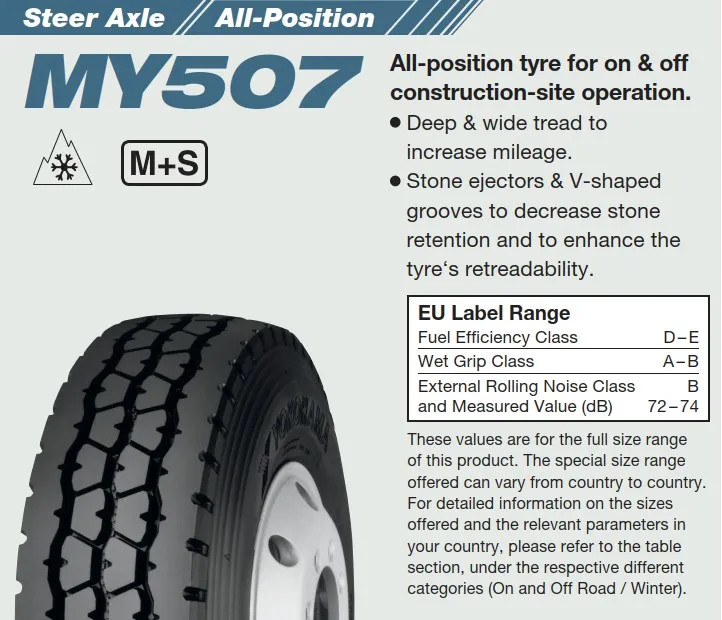 Anvelope VARA 315/80 R22.5 156/150K YOKOHAMA MY507